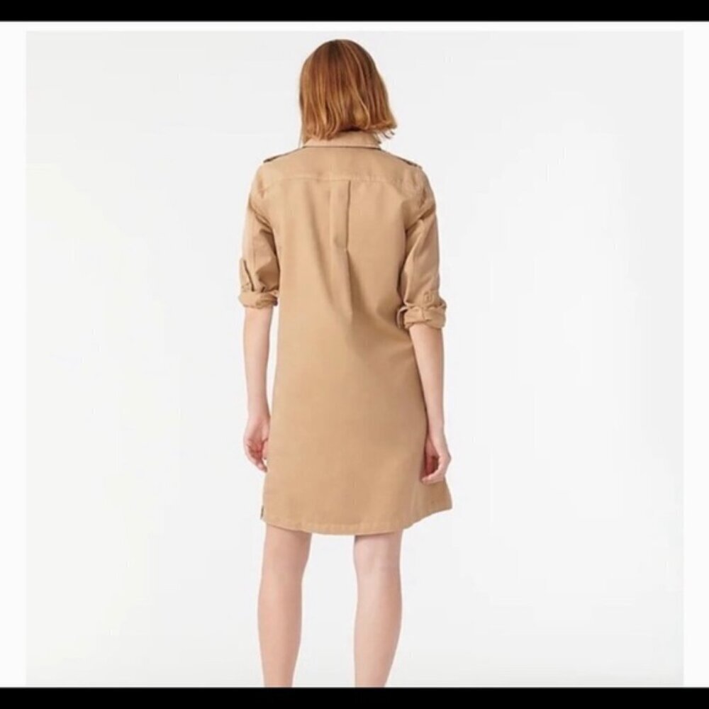 NWT J.Crew Utility Shirt Dress – Thick Fabric 100% cotton Size S - Picture 2 of 16